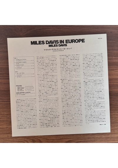 Miles Davis Miles Davis In Europe