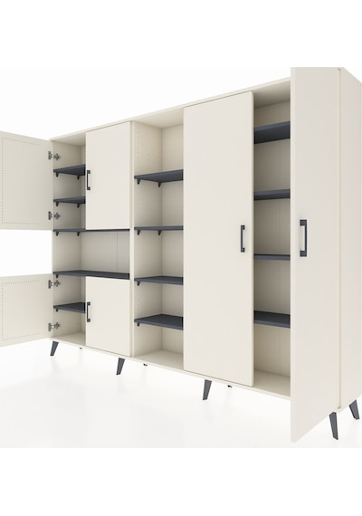 Arges Dolap 13 Raflı 6 Kapaklı 220x30x163 Aytaşı-aytaşı/antrasit Aytaşı-aytaşı/antrasit Arges Dolap 13 Raflı 6 Kapaklı 220x30x163 Aytaşı-aytaşı/antrasit Aytaşı-aytaşı/antrasit