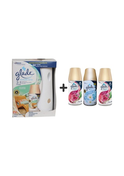 Glade Otomatik Sprey Okyanus + Meyve & Çiçek Buketi + Temizliğin Ferahlığı 4 x 269 ML