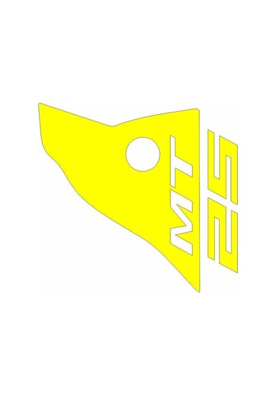 Yamaha Mt-25 Uyumlu Sarı Siperlik Sticker Set Standart