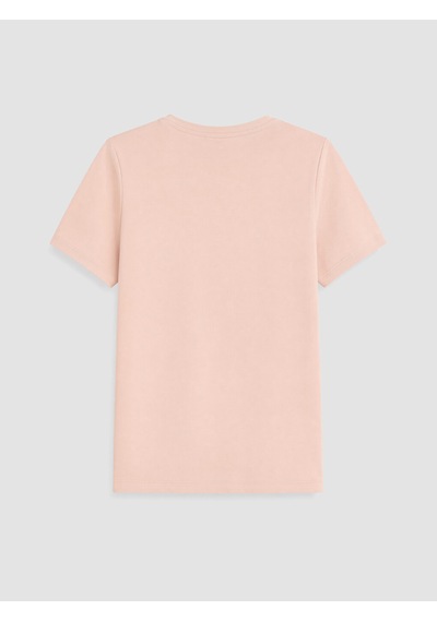 Lcw Everyday Pembe Bisiklet Yaka Dar Fit Kadın Tişört