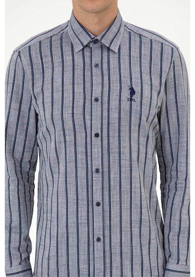 U.s. Polo Assn. Erkek Lacivert Gömlek Desenli 50316563-vr033 Lacivert