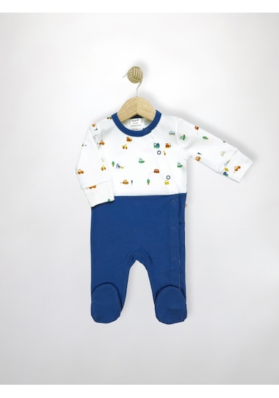 Sezgibaby Erkek Bebek Tulum Mavi
