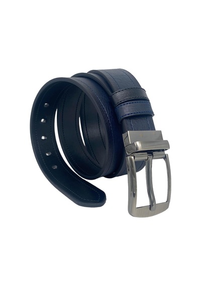 Süzer Deri Lacivert / Siyah Çift Taraflı Suni Deri 4 Cm.lik Unisex Spor Kemer Lacivert