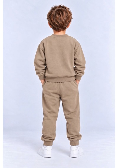 Ahengim Erkek Çocuk Cepli Sweatshirt Ve Jogger Eşofman Altı 2 Li Takım Günlük Rahat Çocuk Eşofman Seti Ak125 Bej Ahengim Erkek Çocuk Cepli Sweatshirt Ve Jogger Eşofman Altı 2 Li Takım Günlük Rahat Çocuk Eşofman Seti Ak125 Bej