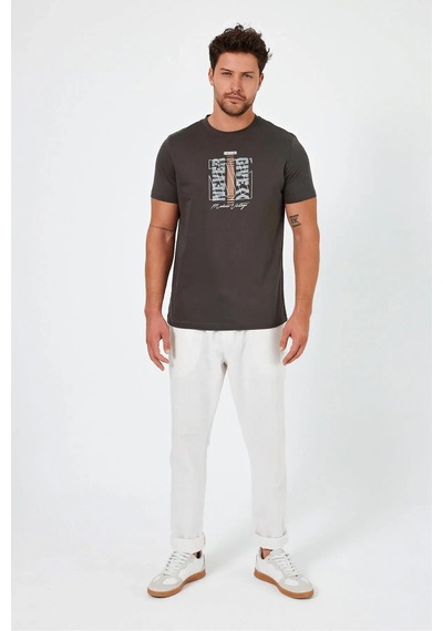 Alexander Gardi Baskılı Regular Fit T-shirt E24-00213 Haki