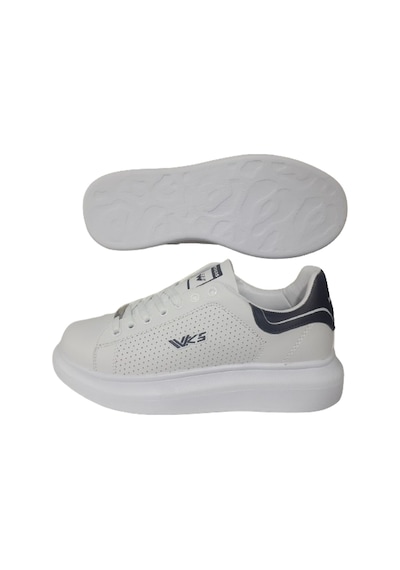 Wickers Unısex Beyaz-siyah Ortopedik Düz Taban Sneaker Spor Ayakkabı Beyaz