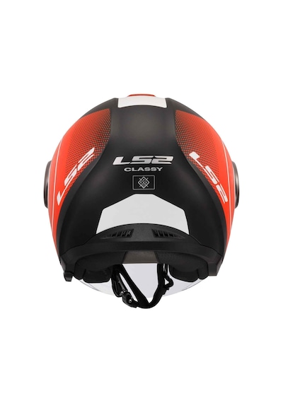 Ls2 Classy Disko Açık Motosiklet Kaskı-9559 Siyah - Kırmızı - Beyaz