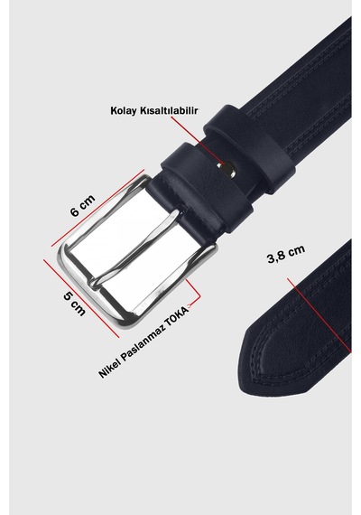 Deepsea Erkek Lacivert 4 Cm Eninde Yanları Dikiş Nakışlı Mat Suni Deri Kemer 2402611 False Deepsea Erkek Lacivert 4 Cm Eninde Yanları Dikiş Nakışlı Mat Suni Deri Kemer 2402611 False