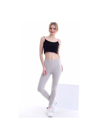 Self Clothing Kadın Flamlı Açık Gri Penye Kumaş Tayt Yüksek Bel Slf1291Gri Self Clothing Kadın Flamlı Açık Gri Penye Kumaş Tayt Yüksek Bel Slf1291Gri