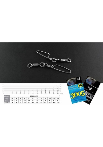 Rod Ford Rolling Swiwel W Coastlook Snap 2 8 Pcs