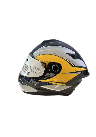 Mt Helmets Targo S Outside C3 Kapalı Motosiklet Kaskı Parlak Sarı