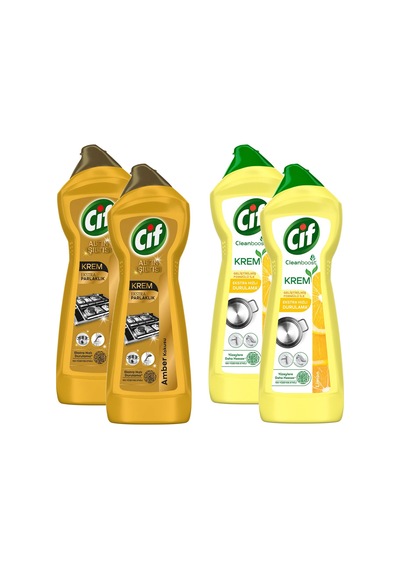 Cif Krem 750 Ml Gold Ve Limonlu 4 Lü Karma Paket 4'lü Set