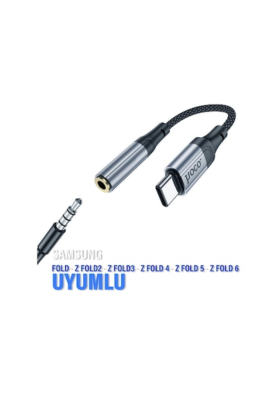 Samsung Uyumlu Fold Z Fold 2-3-4-5-6 3.5mmtypec Kulaklık Dönüştürücü