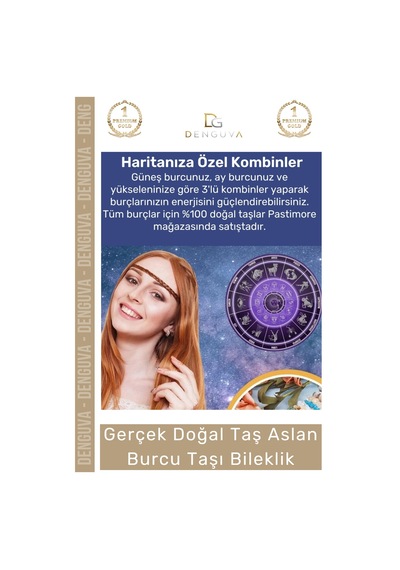 Bileklik Doğal Taş Ayarlanabilir Su Geçirmez Hediye Tasarım Aslan Burçları Burç Unisex Bileklik Çok Renkli