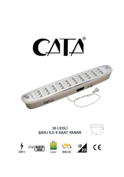 Ct9932 Şarj Edilebilir 30 Led'li Işıldak Beyaz Işık Beyaz