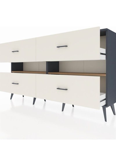 Arges Konsol 2 Raflı 4 Çekmeceli 176x30x99 Antrasit-çam/aytaşı Atlas Çam/aytası - Antrasıt Arges Konsol 2 Raflı 4 Çekmeceli 176x30x99 Antrasit-çam/aytaşı Atlas Çam/aytası - Antrasıt