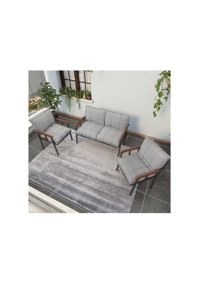 Mygusi Modern Balkon, Bahçe, Cafe, Metal Kanepe Koltuk Takımı , Bahçe Mobilyası, 211 - Açık Gri Mygusi Modern Balkon, Bahçe, Cafe, Metal Kanepe Koltuk Takımı , Bahçe Mobilyası, 211 - Açık Gri