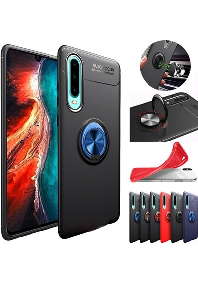 Xiaomi Mi 9 Lite Kilif Yüzüklü Tam Korumali Silikon Kapak 417131132