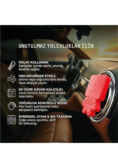 Vavana Jooy Araba Klima Kokusu - Oto Kokusu Bpa & Sıvı İçermez 90 Gün Etkili Amberin Absolute