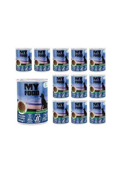 Food Yetişkin Köpek Kuzulu Ve Jöleli Konserve Mama 400 Gr X 12 Adet