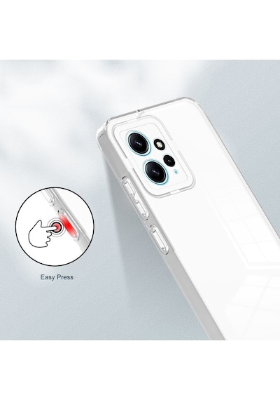 Xiaomi Redmi Note 12 4g Kılıf Kamera Korumalı Silikon Şeffaf Arka Kapak