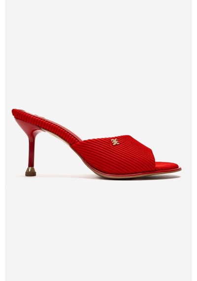 Luvishoes Wendy Kırmızı Kadın İnce Topuklu Terlik Kırmızı