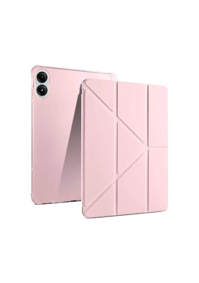 Newface Xiaomi Redmi Pad Pro 12.1 Kılıf Kalemlikli Mars Tablet Kılıfı - Rose Gold Arka Kapak