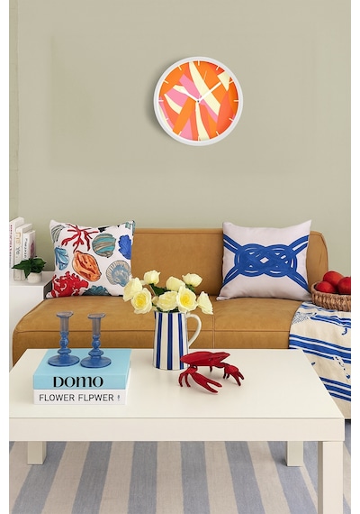 Modern Tasarım Duvar Saati - 25cm - Önü Camlı Beyaz Kasa - Sessiz Mekanizma-jh0475 Beyaz