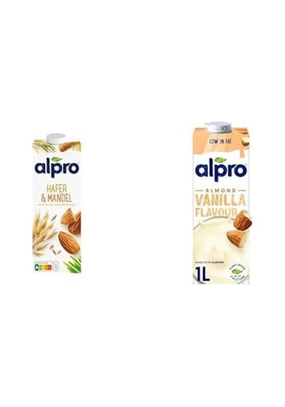 Yulaf Badem Bitki Bazlı İçecek 1l Ve Alpro Badem Vanilya Bitki Bazlı İçecek 1l Diğer