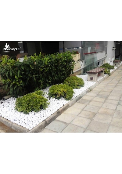 Payam44 Beyaz Dolomit Taş 20 Kg 2,5-4 Cm Dekoratif Taş Bahçe Süs Taşı