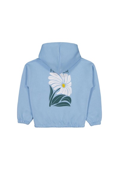 Civil Girls Flower Baskılı 6-9 Yaş Sweatshirt Mavi