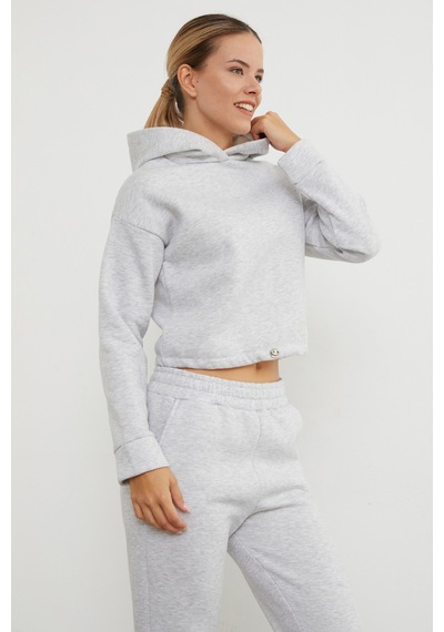 Fullamoda 3 İplik Basic Beli Stoperli Jogger Eşofman Takımı Grimelanj