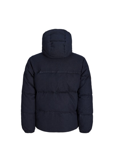 Jack & Jones Erkek Nakis Detayli Kapüsonlu Yaka Puffer Mont - Oxford - 12298745 Sky Captain