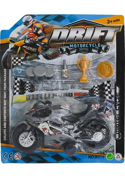 917-1 Kartela Sürtmeli Motorsiklet -canem Oyuncak