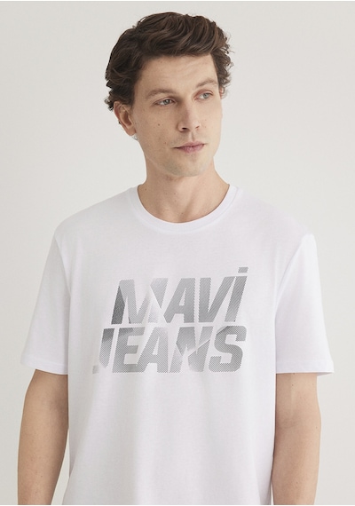 Mavi - Mavi Logo Baskılı Beyaz Tişört 0610260-620 - 535362722 Beyaz