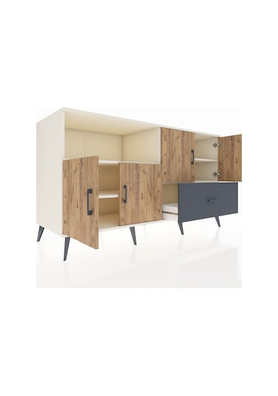 Kronos Konsol 4 Raflı Tek Çekmeceli 4 Kapaklı 176x59x99 Aytaşı-ça Aytaşı-çam/antrasit Kronos Konsol 4 Raflı Tek Çekmeceli 4 Kapaklı 176x59x99 Aytaşı-ça Aytaşı-çam/antrasit