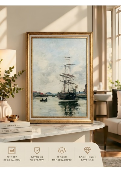 Gold Varaklı Vintage Çerçeveli Büyük Boy Tablo Klasik Yelkenli Gemi Sanat Eseri Dokulu Yağlı Boya Dekoratif Tablosu 50 X 70 Çerçeveli 60 X 80 Gold Varaklı Vintage Çerçeveli Büyük Boy Tablo Klasik Yelkenli Gemi Sanat Eseri Dokulu Yağlı Boya Dekoratif Tablosu 50 X 70 Çerçeveli 60 X 80