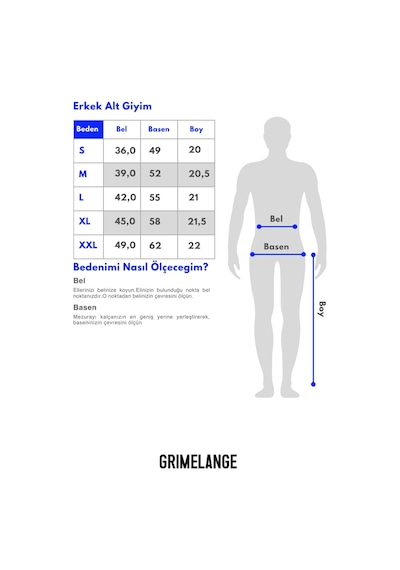 Grımelange ARDIAN Erkek Comfort Fit Cepli Kordonlu Lastikli Bel Lacivert Şort & Bermuda