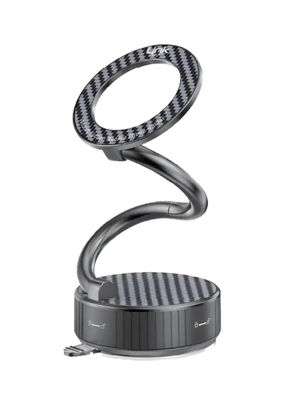Linktech H884 Premium Magepro Vakum Tabanlı Mıknatıslı Telefon Tutucu Siyah