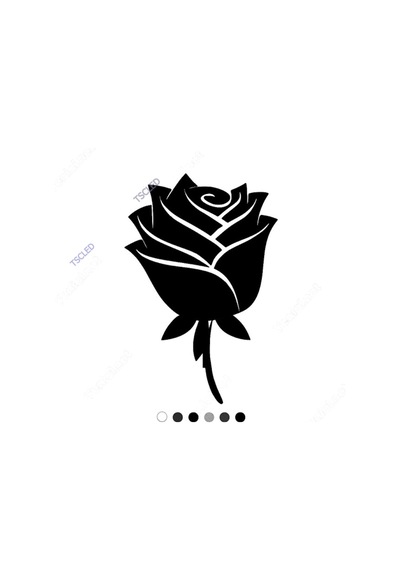 Gül Deseni Duvar Sticker 15Cm