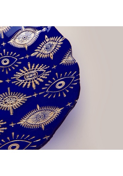 Deco Tılsım Dekoratif Tabak - Lacivert - 30 Cm