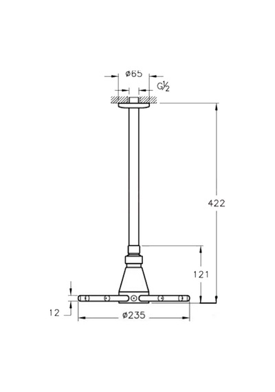 Artema Stella A45483 Duş Başlığı. 235 Mm. Tavandan Diğer