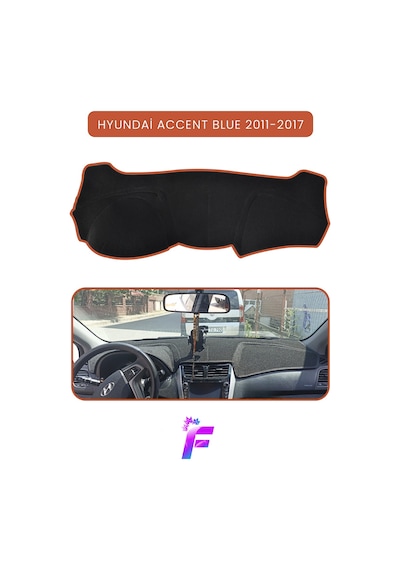 Hyundai Accent Blue 2011-2017 Torpido Örtüsü Güneşten Korur Kolay Montaj Tam Uyum Tc40 Kahverengi