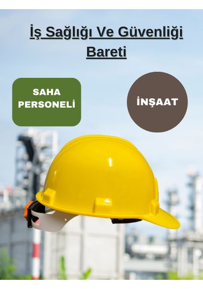 Sarı Baret Ayarlanabilir İnşaat Endüstriyel Tekniker Sahada Konforlu Koruyucu İş Güvenliği Baret Sar