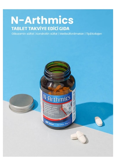N-Arthmics Glukozamin Tip II Kolejen İçerin Takviye Edici Gıda 60 Tablet