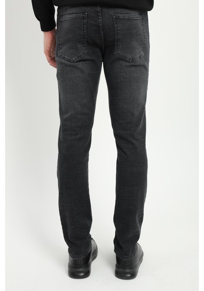 Erkek Slim Fit Siyah Jean-19304