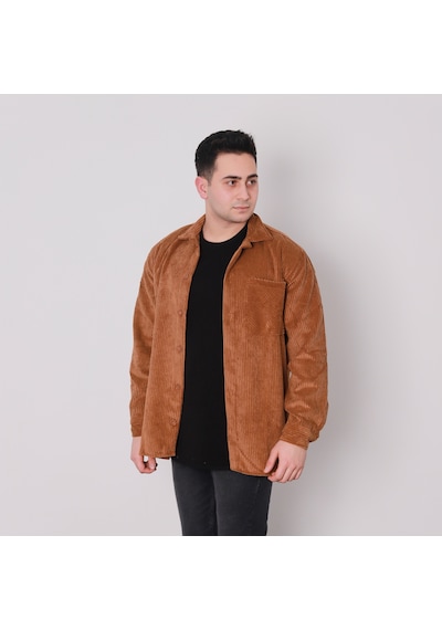 Fkfashion Kadife Gömlek 22FK0114 Kiremit