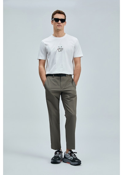 Lufian Zany Modern Grafik T- Shirt Beyaz Beyaz 111020255100500 Beyaz