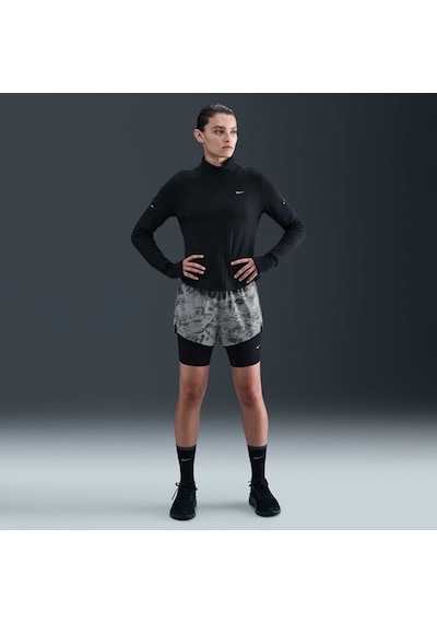 Nike Swift Mid-rise 2-in-1 Reflective Koşu Şort-sportxstore GRİ